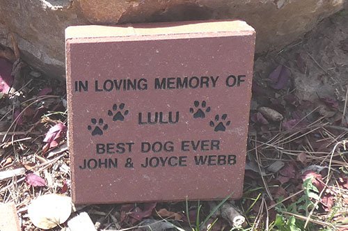 engraved memorial paver brick