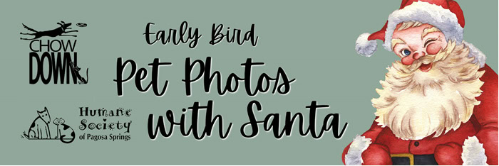 Pet photos with Santa banner