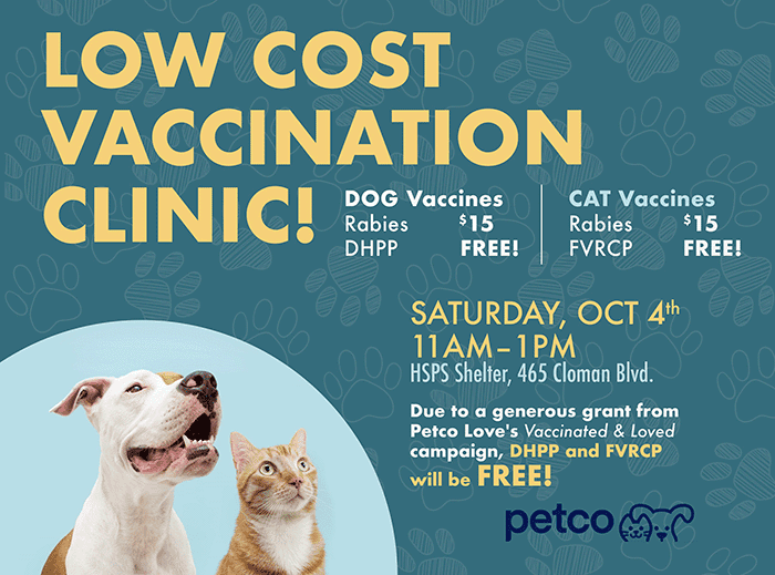 vaccination clinic Oct 4, 11-1