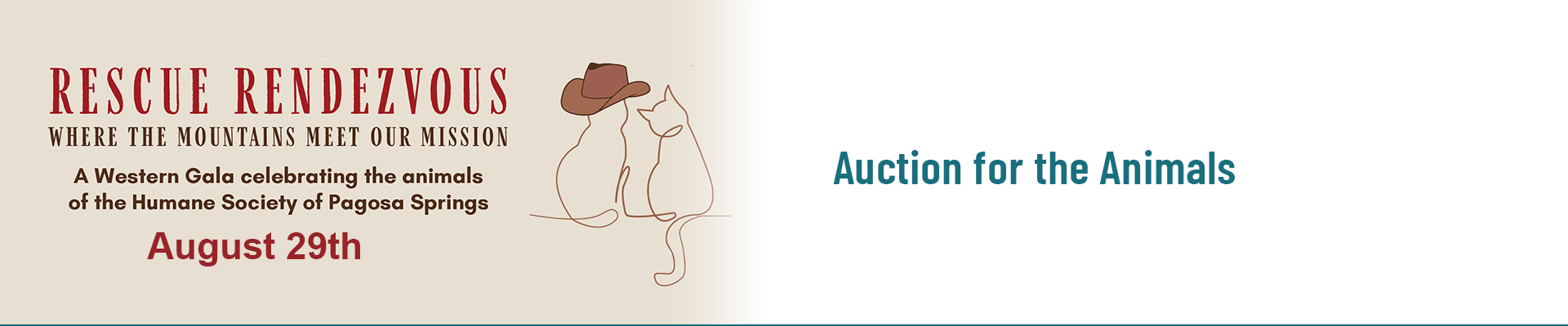 Auction for the Animals banner 31st Auction for the Animals banner